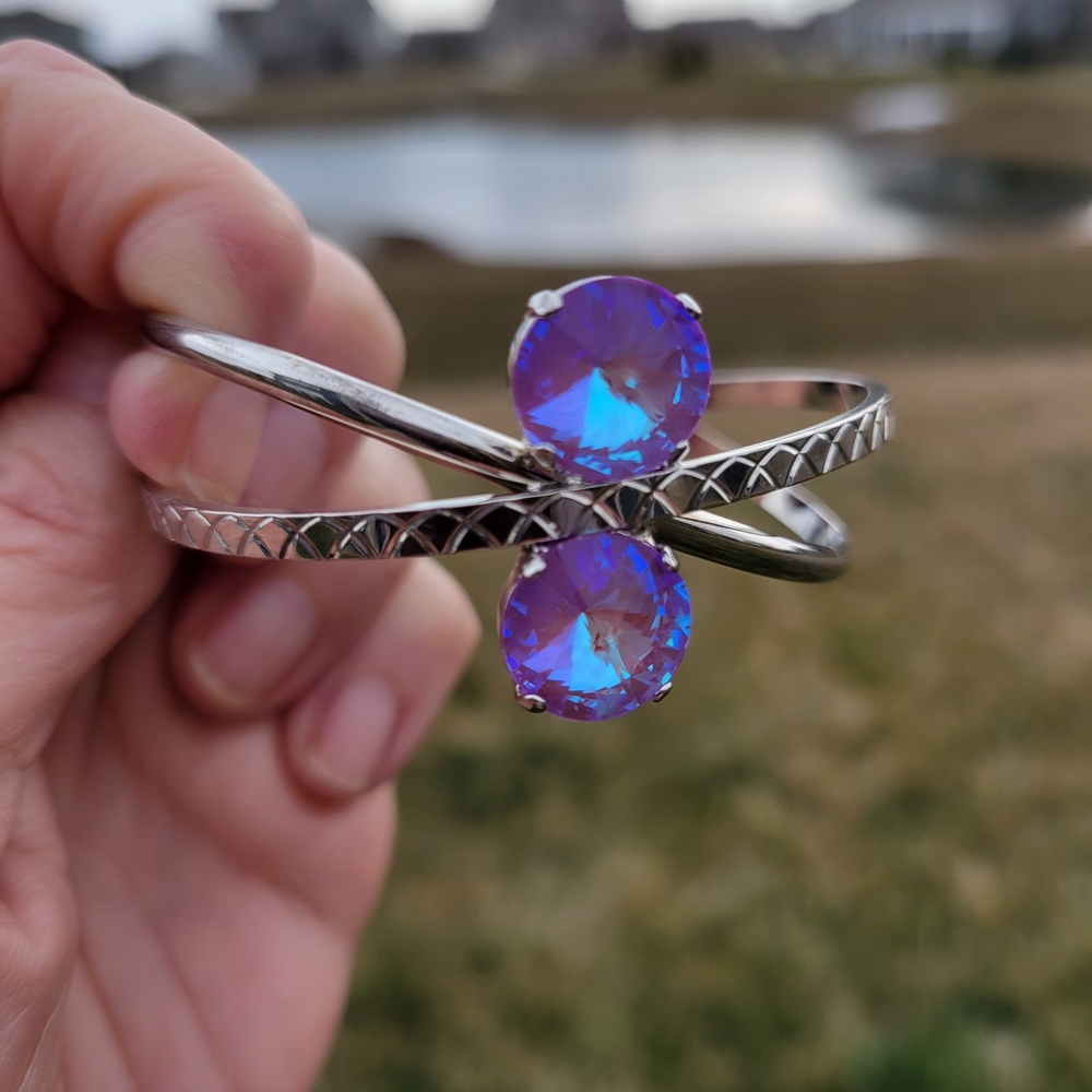 BTS X Coldplay Inspired Adjustable Silver Cuff Bracelet